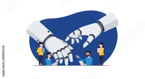 Robot Hand Teamwork Human Collaboration.