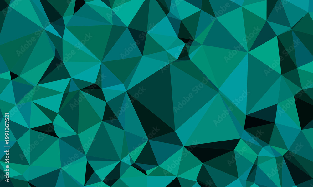 Obraz premium Abstract turquoise geometric mosaic background with glossy 3D tiles