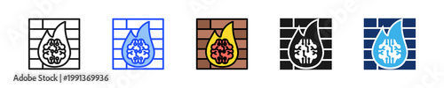 Ai Firewall Control Icon Collection With Multiple Styles