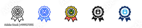 Ai Trust Badge Icon Collection With Multiple Styles