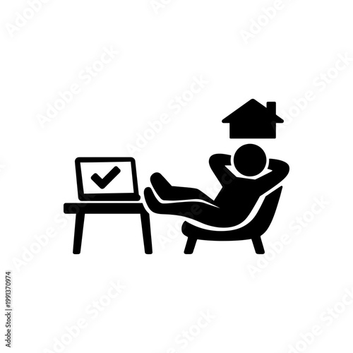 Task Completed Relaxation Break Icon