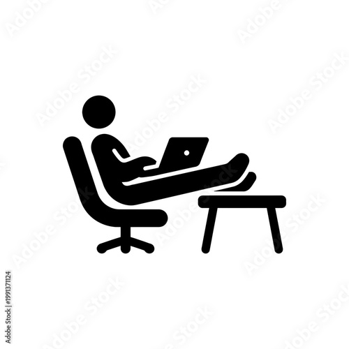 Comfortable Remote Workflow Leisure Icon