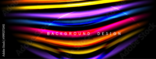 Foto Abstract colorful lines create dynamic background