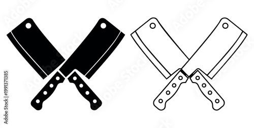  Butcher's Knife Stock Vectors and Vector Art