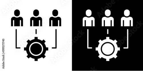 Stakeholder Management Icon Set White Glyph Style Collection 
