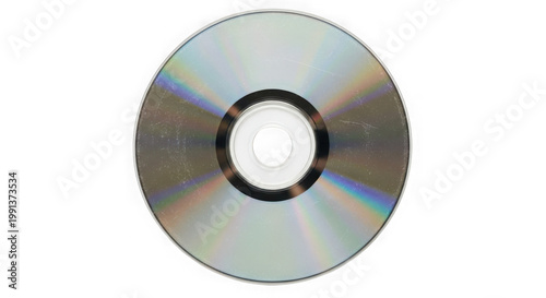 A sleek, reflective compact disc resting on a neutral background.