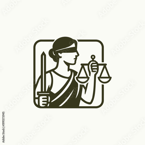 Themis Justice Goddess Logo