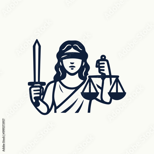 Themis Justice Goddess Logo