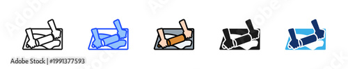 Rolling Dough Icon Collection With Multiple Styles
