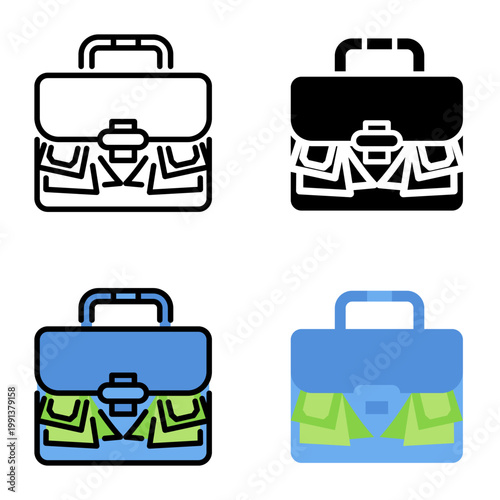 Corruption icon collection of various styles for design branding, print and digital media