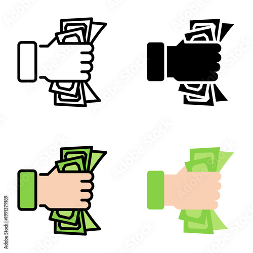 Corruption icon collection of various styles for design branding, print and digital media