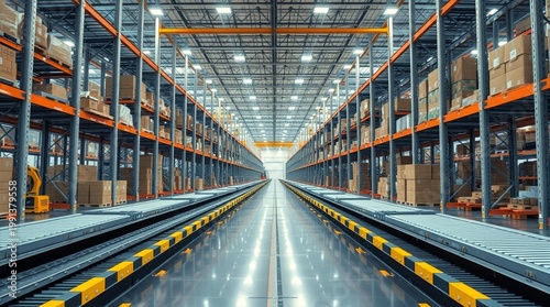 Automated warehouse logistics system with robotic transport