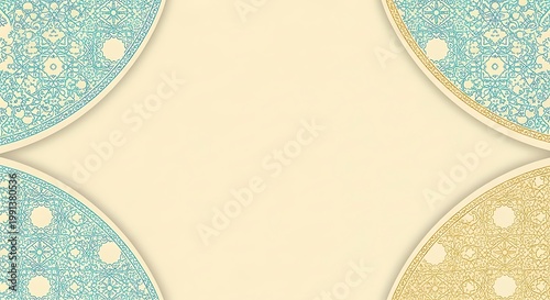 Antique Thai architecture featuring an ornate gold and wood entrance door set within an ancient stone arch of a traditional religious temple building