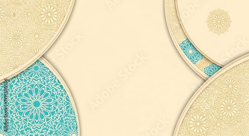 Antique Thai architecture featuring an ornate gold and wood entrance door set within an ancient stone arch of a traditional religious temple building