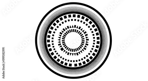 Circular Pattern Design with Dots.
