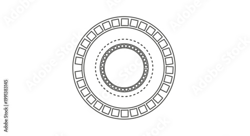 Detailed drawing of a bearing.