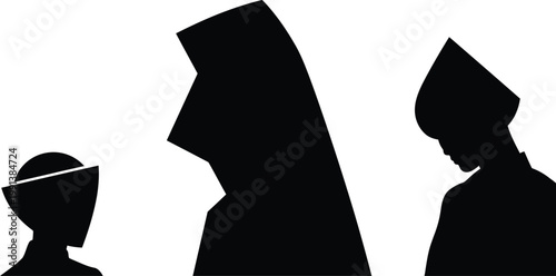 Moai Statue Silhouettes on Easter Island