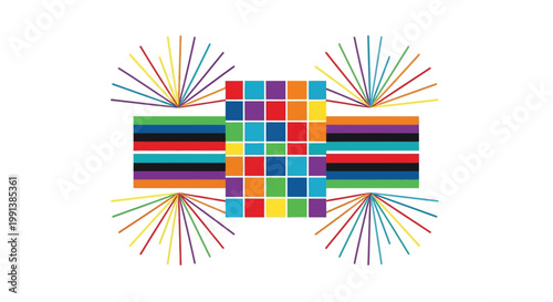 Colorful Geometric Pattern Design Elements.