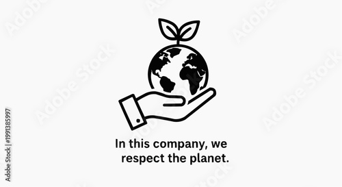 Environmental protection and corporate sustainability icon