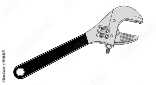 Adjustable Wrench Tool for Tightening Bolts.