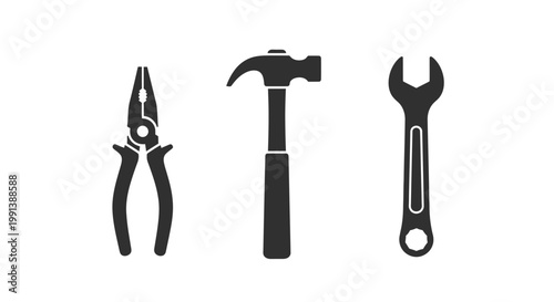 Tools icons set for workshop.