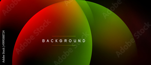 Abstract gradient background. Red, green, orange hues blend smoothly. Central text reads BACKGROUND. Dark space surrounds colorful shape.