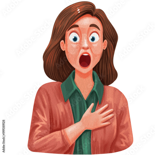 Foto a woman with an astonished expression