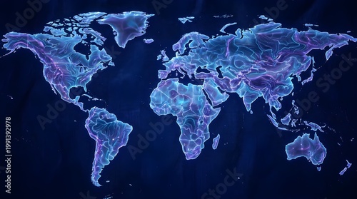 Global Network Connections World Map.