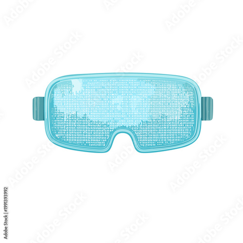 A blue eye mask for sleeping or relaxation