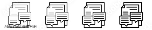 Speech Bubble  Icon Set Different Style Collection