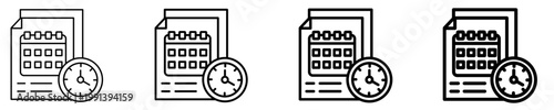 Scheduling  Icon Set Different Style Collection