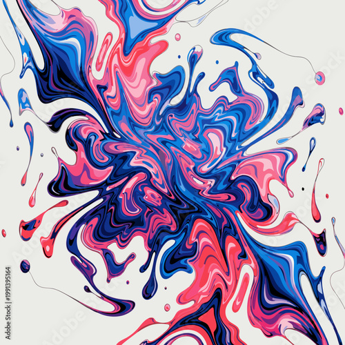 Abstract Swirling Liquid Art Design Background