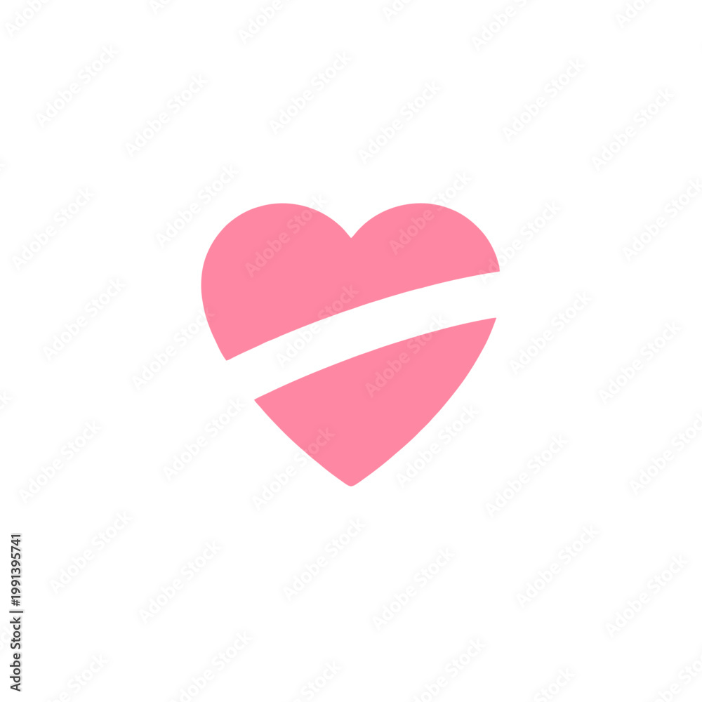 Fototapeta premium Pink heart symbol