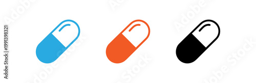Set of pill icons