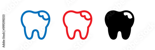 Set of tooth icons