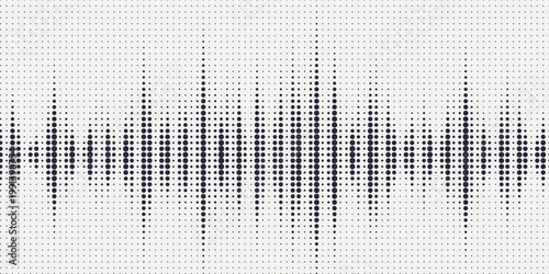 Monochrome printing raster  abstract vector halftone background.