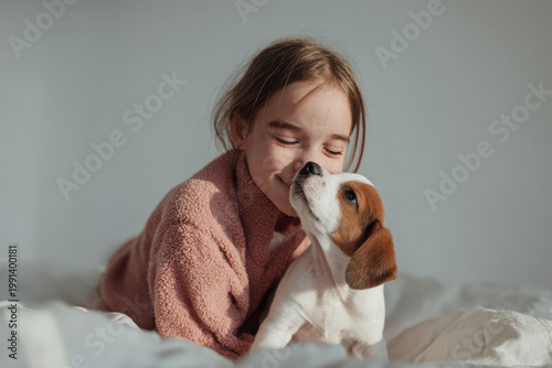glass of fresh milk sits on clean background while cheerful person beams with joy