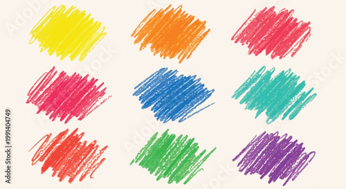 Colorful scribbles an abstract arrangement of brightly colored brushstrokes