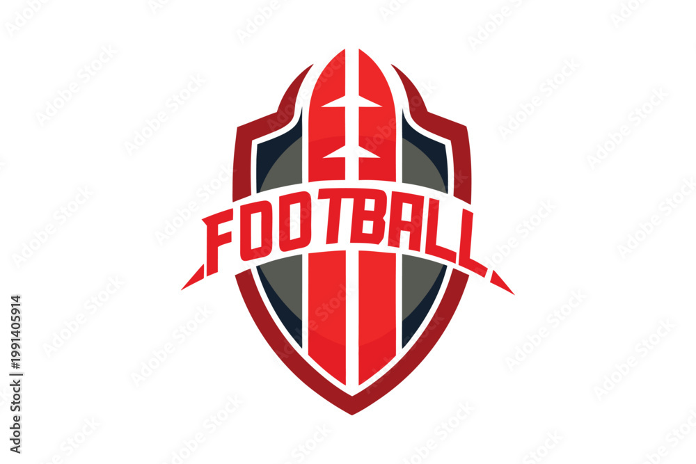 Fototapeta premium Football logo design vector illustration isolated on white background