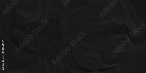 Dark black crumpled paper background. old paper wrinkle texture pattern. cardboard wrinkled arts craft and Seamless black crumpled paper.