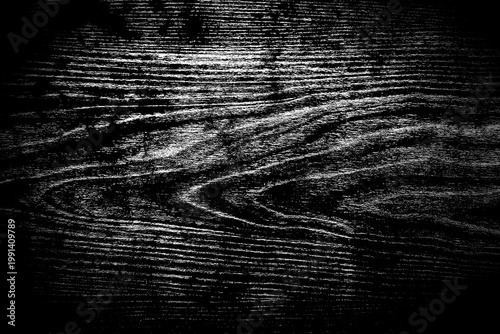 Obraz na plátně Dark black wooden surface texture with natural grain pattern background