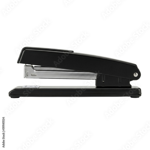 Wallpaper Mural Isolated black stapler on a transparent background, office supply for document fastening, stationery equipment for binding papers Torontodigital.ca