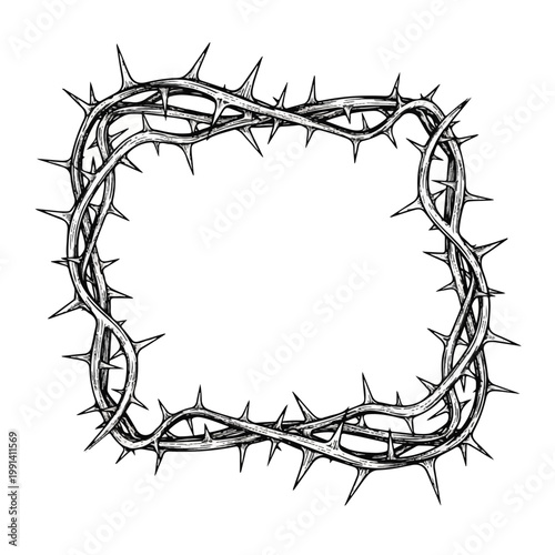 Crown of Thorns Illustration Religious Symbol 2.