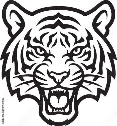 tiger head vector