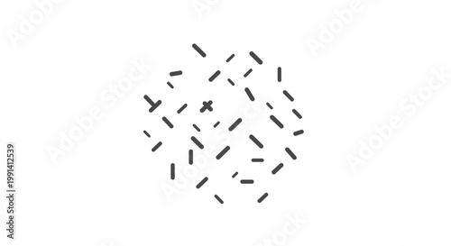 Black and white abstract shape design.