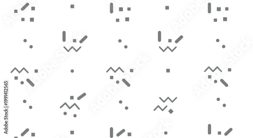 Geometric shapes pattern with symbols.