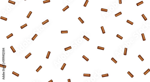 Brown cylindrical objects on white.