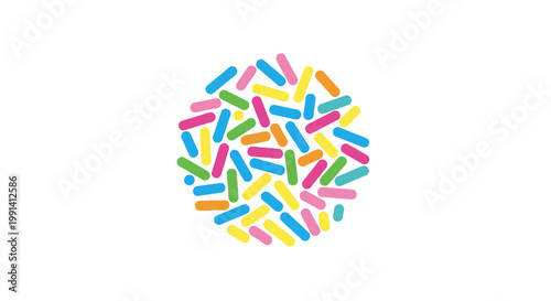 Colorful sprinkles in a pile.