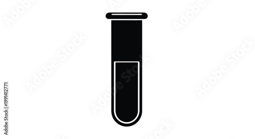 A simple black and white illustration of a laboratory test tube