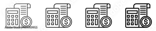 Debit Icon Set Different Style Collection